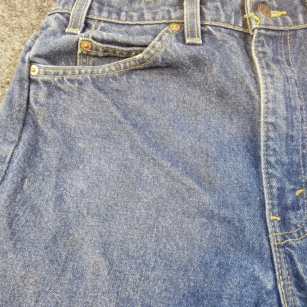 Vintage Levi's 505 Orange Tab USA Mens 33x34 Distressed Straight Leg Jeans - Picture 10 of 12